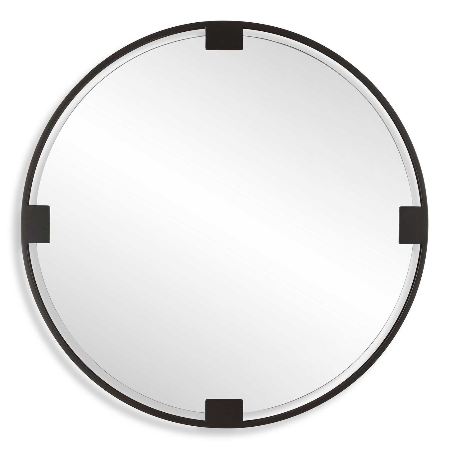 Cornelia - Black Round Mirror