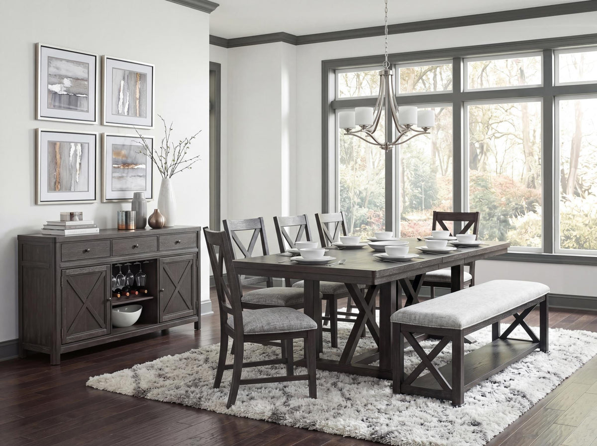 Briarwood - Complete Trestle Table - Sable