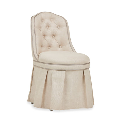 Villa Cherie - Tufted Vanity Chair - Frosted Pearl