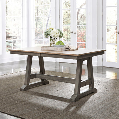 Lindsey Farm - Trestle Table Top - Gray & Sandstone