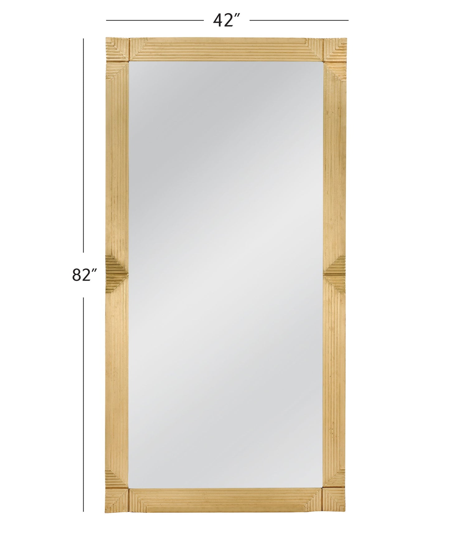 Mellstock - Floor Mirror - Brass Cladding