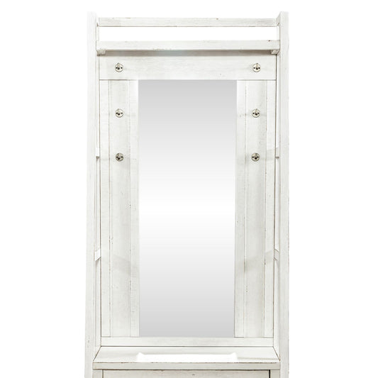 Modern Farmhouse - Hall Tree Top - White
