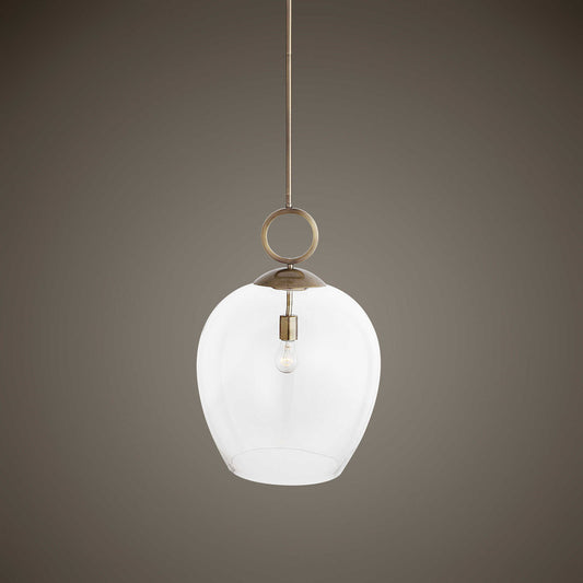 Calix - Large Blown Glass 1 Light Pendant - White