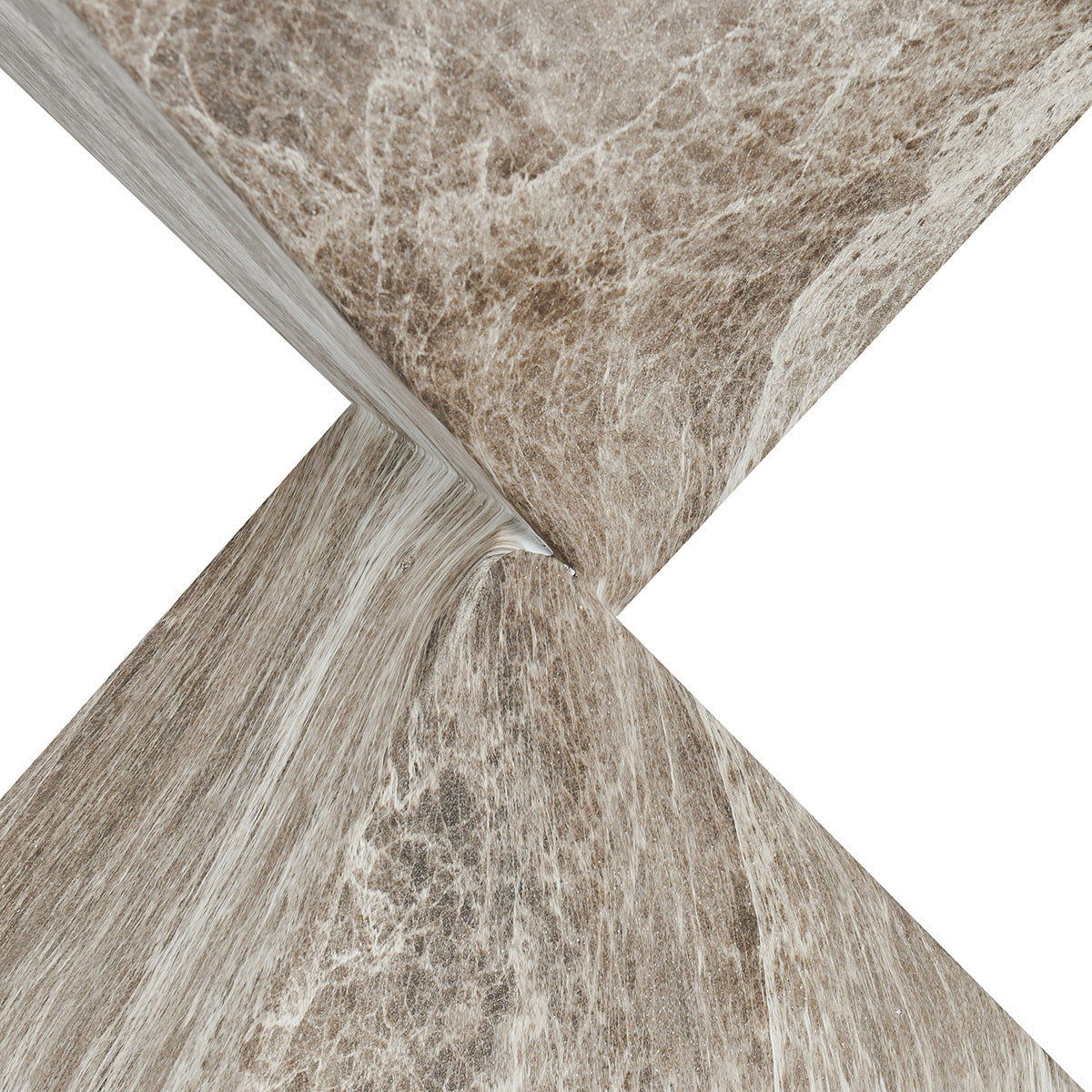 Adler - Outdoor Concrete Accent Table - Brown/Ivory