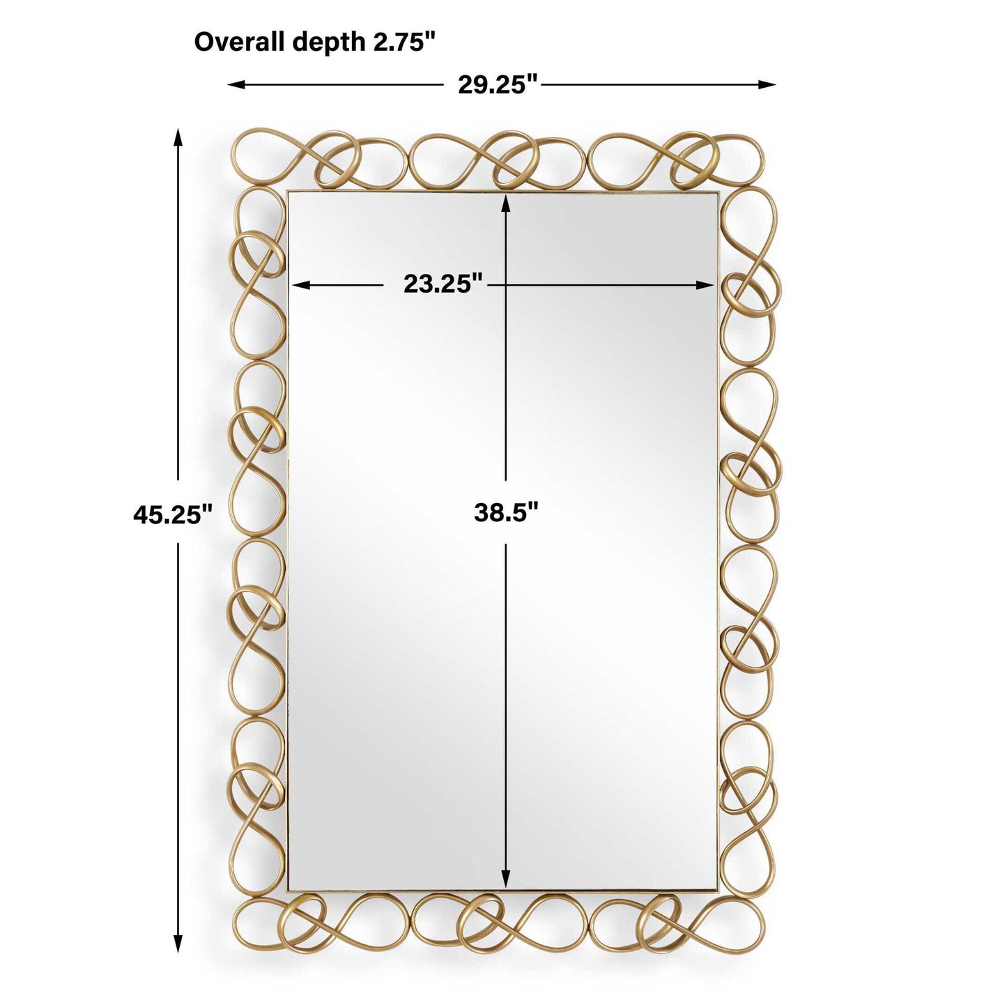 Twist It - Mirror - Antique Brass