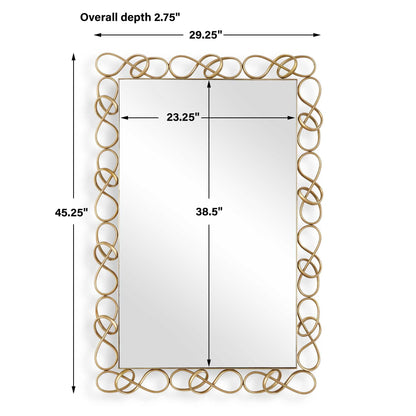 Twist It - Mirror - Antique Brass