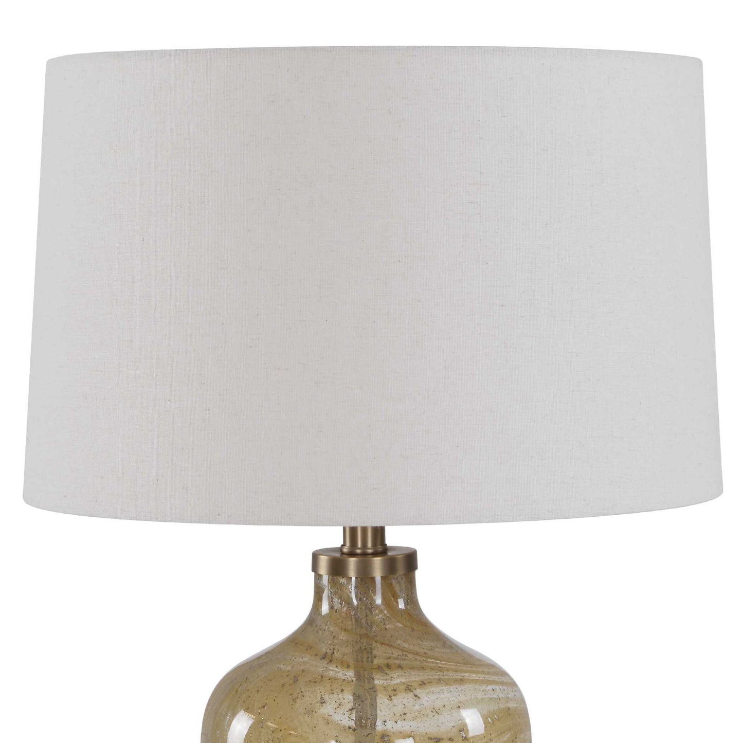 Rainer - Blown Glass Table Lamp - Brown / White