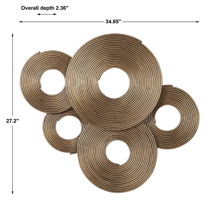 Ahmet - Rings Wall Decor - Gold