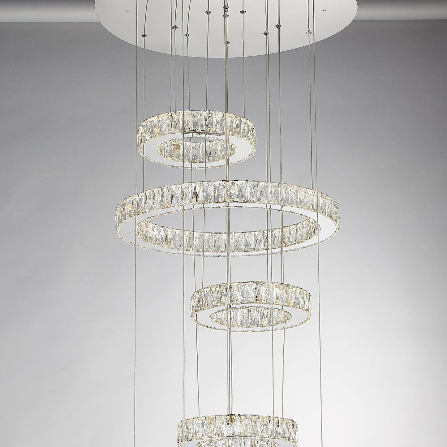 Michael Amini Lighting - Galaxy Modern 49" Crystal Chandelier - Chrome