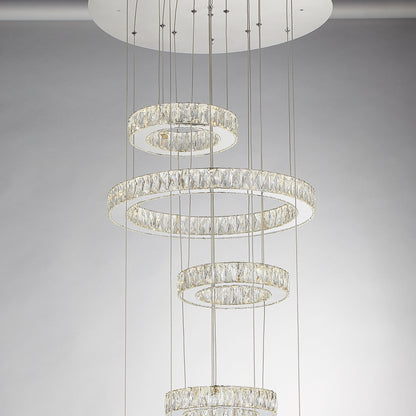 Michael Amini Lighting - Galaxy Modern 49" Crystal Chandelier - Chrome
