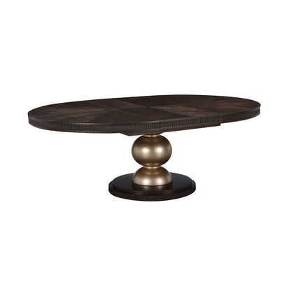 West Kensington - Oval Dining Table - Medium Espresso
