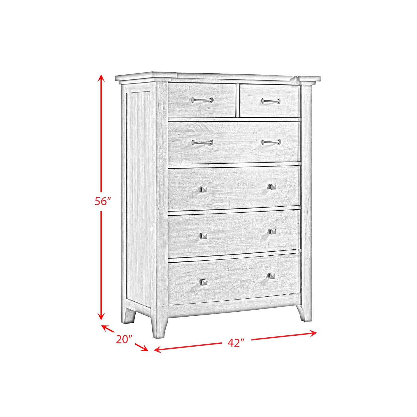 Gage - 6-Drawer Chest - Chestnut