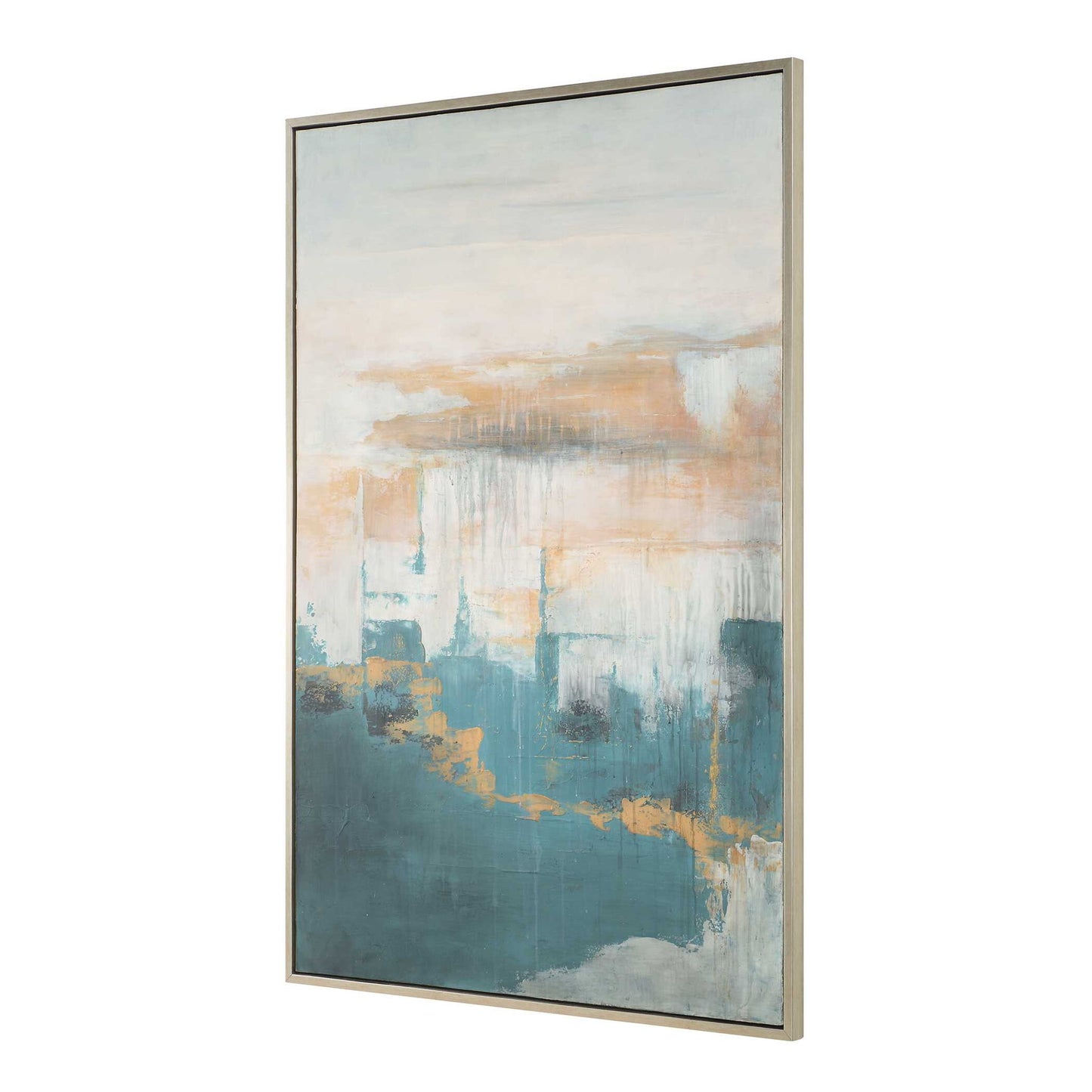 Eastside - Abstract Coastal Art - Black / Blue / Brown / Gray / Orange / Pink