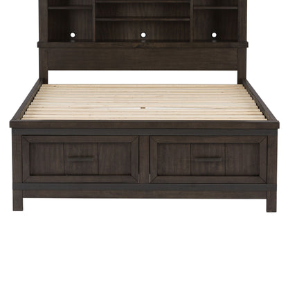 Thornwood Hills - Full Storage Footboard - Rock Beaten Brown