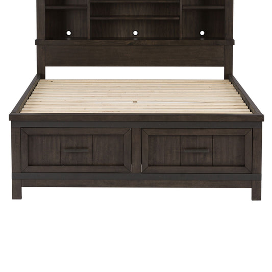Thornwood Hills - Full Storage Footboard - Rock Beaten Brown
