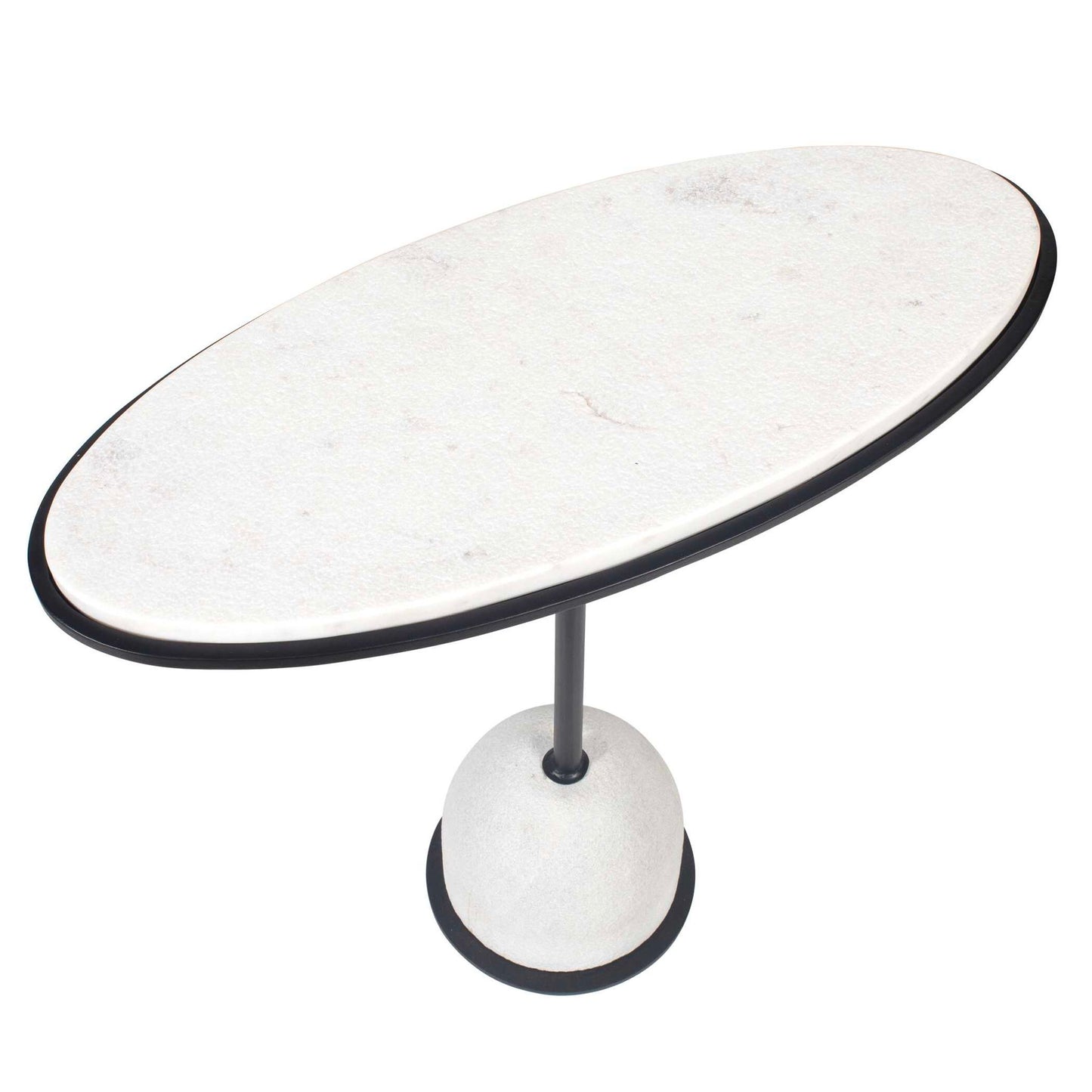 Morro - Marble Side Table - White / Black