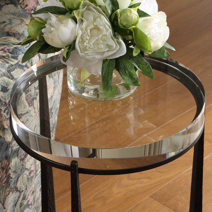 Midas - Round Accent Table - Dark Bronze