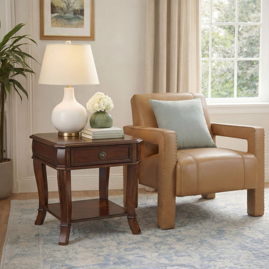 Brookhaven - End Table - Dark Brown