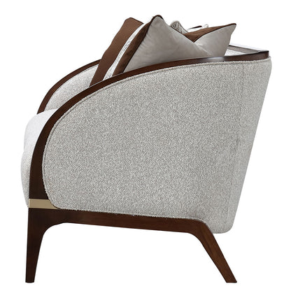 Houston - Sofa - Pebble / Walnut