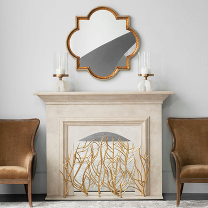 Gold Branches - Decorative Fireplace Screen - Gold