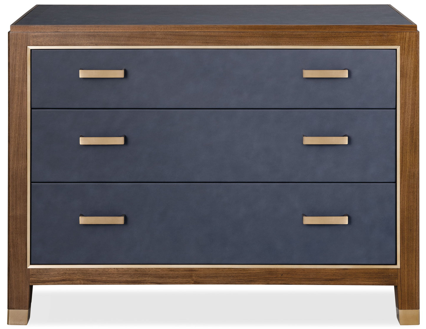 Melange - Gene Accent Drawer Chest - Brown / Blue