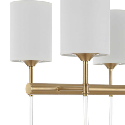 Awyr - 8 Light Linear Chandelier - Bronze