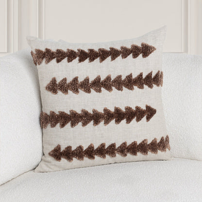 Essay - 22" x 22"Pillow - Frothed Brown