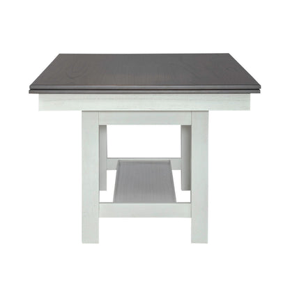 Brook Bay - Trestle Table Top - Textured White / Carbon Gray