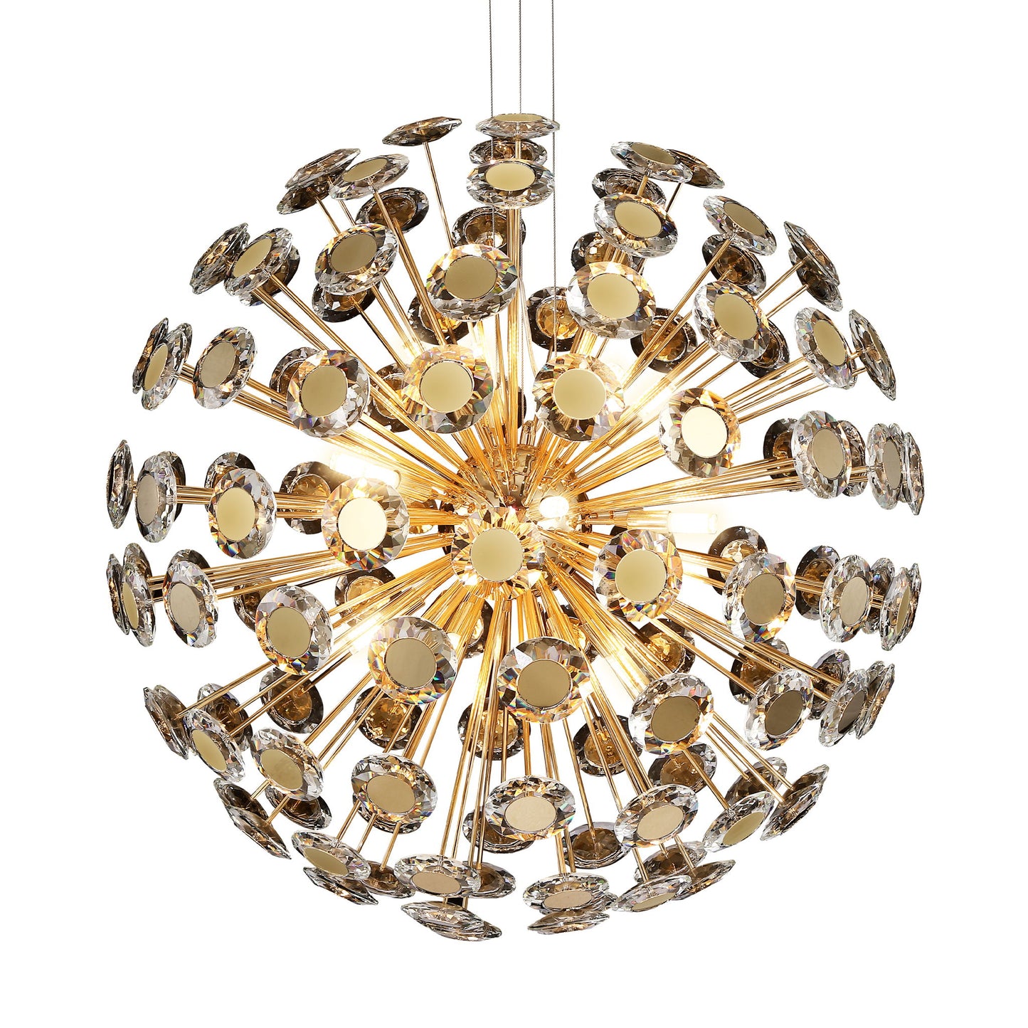 Michael Amini Lighting - Pendant 18 Light-Round Crystal Chandelier - Gold