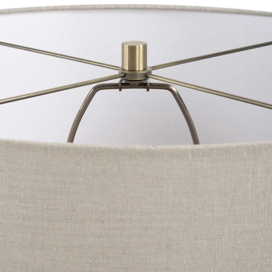 Maliyah - Linen Table Lamp - White