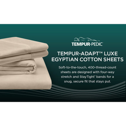 Tempur-Adapt - Tempur-Adapt Luxe Egyptian Cotton Sheets - Sleepy Blue