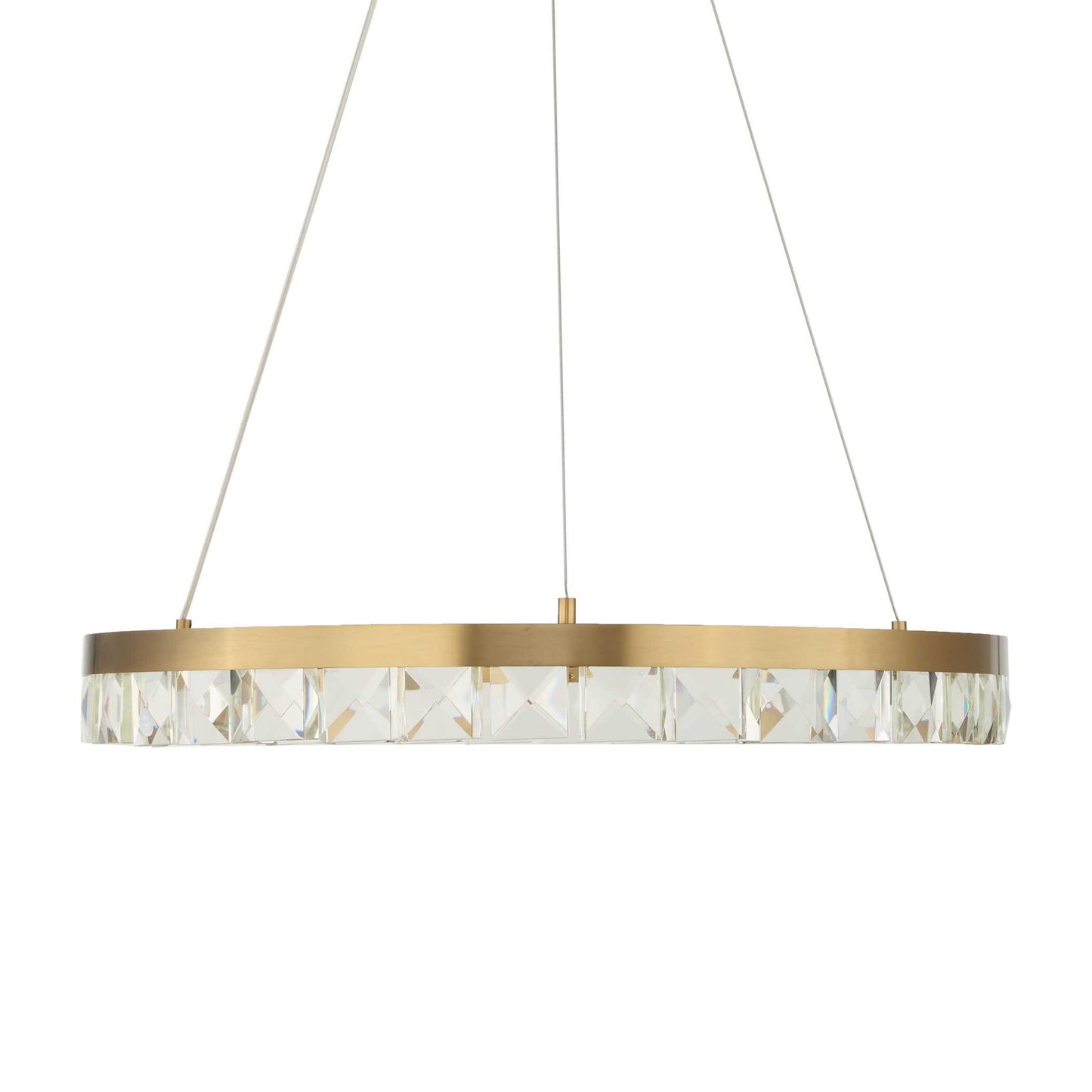 Segovia - Round Crystal LED Chandelier - Gold