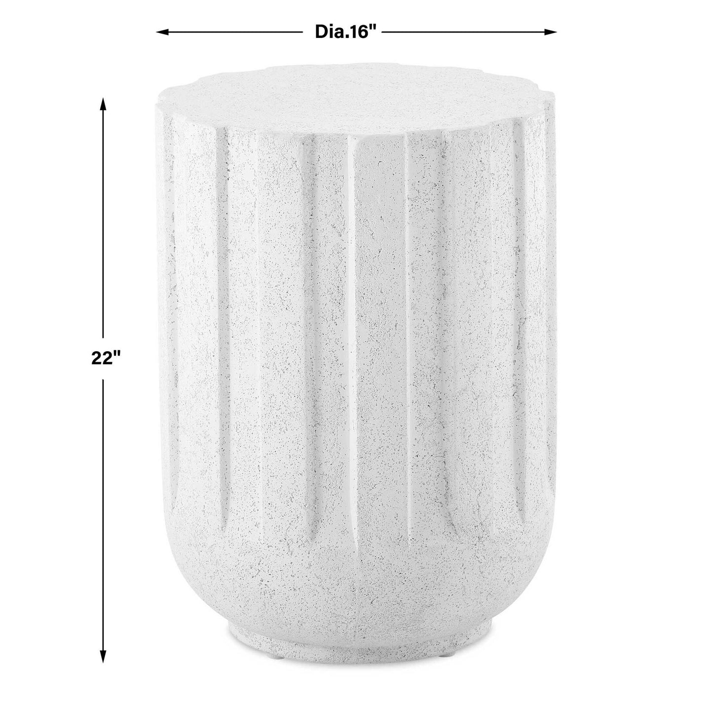 Jane - Outdoor Accent Table - White