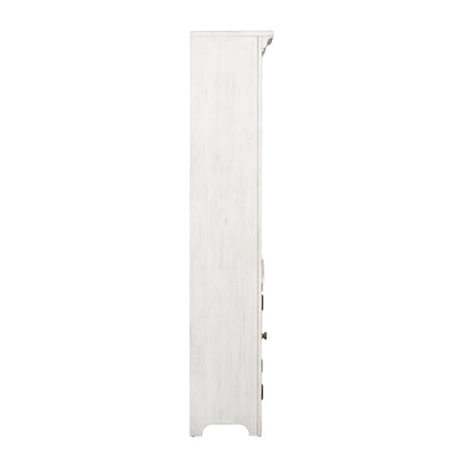 Farmhouse Reimagined - Bookcase - Antique White / Chestnut Tops