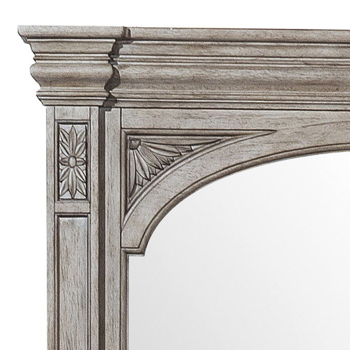 Kingsbury - Beveled Dresser Mirror - French Gray