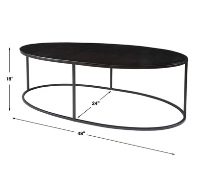 Coreene - Oval Coffee Table - Black
