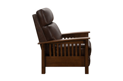 Artisan - Power Recliner-With Power Headrest - Dark Brown