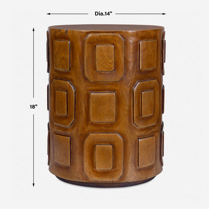 Alson - Geometric Accent Table - Dark Brown