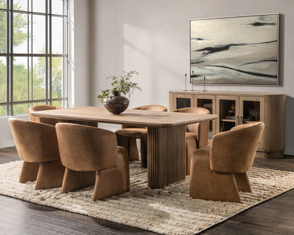 Vander - Oak Wood 84" Dining Table