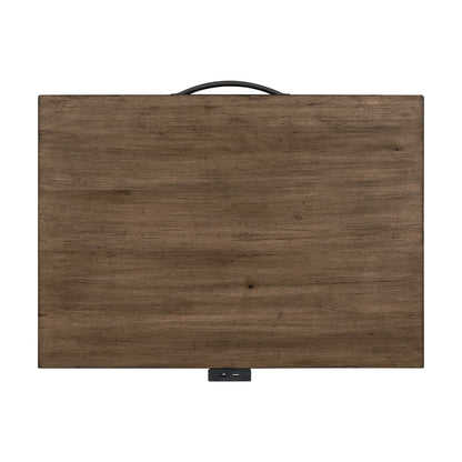 Shaker Lakes - Open Nightstand With Charging Station - Harvest Brown