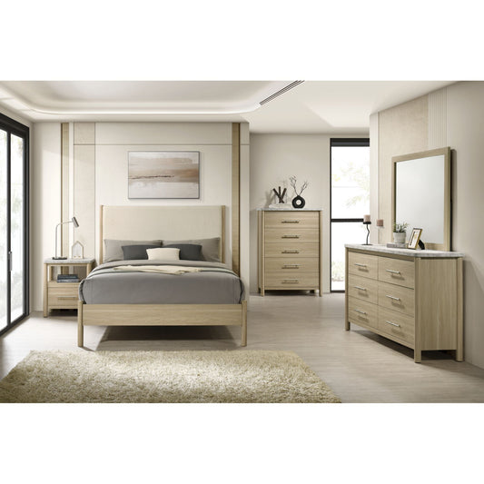 Jonas - Nightstand With USB - Natural