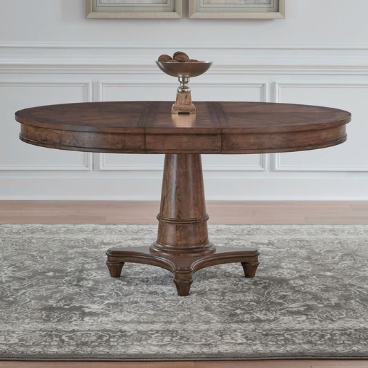 Harrison Heights - Round Pedestal Table Top - Sienna