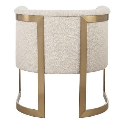 Bellina - Plush Barrel Chair - Gold