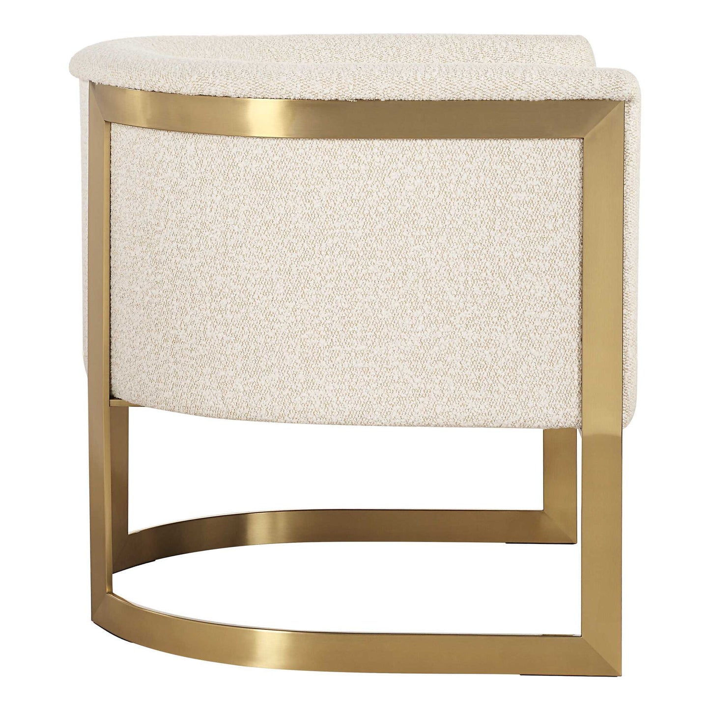 Bellina - Plush Barrel Chair - Gold