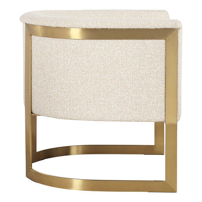 Bellina - Plush Barrel Chair - Gold