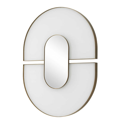 Encase - Modern Oval Mirror - White