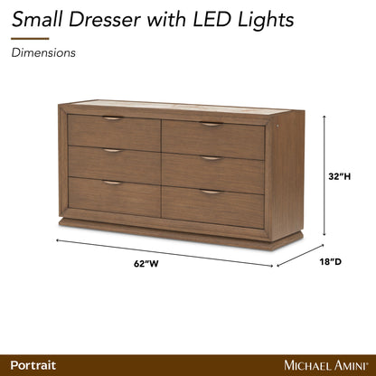 Portrait - 5-Drawer Chest With LED Lights