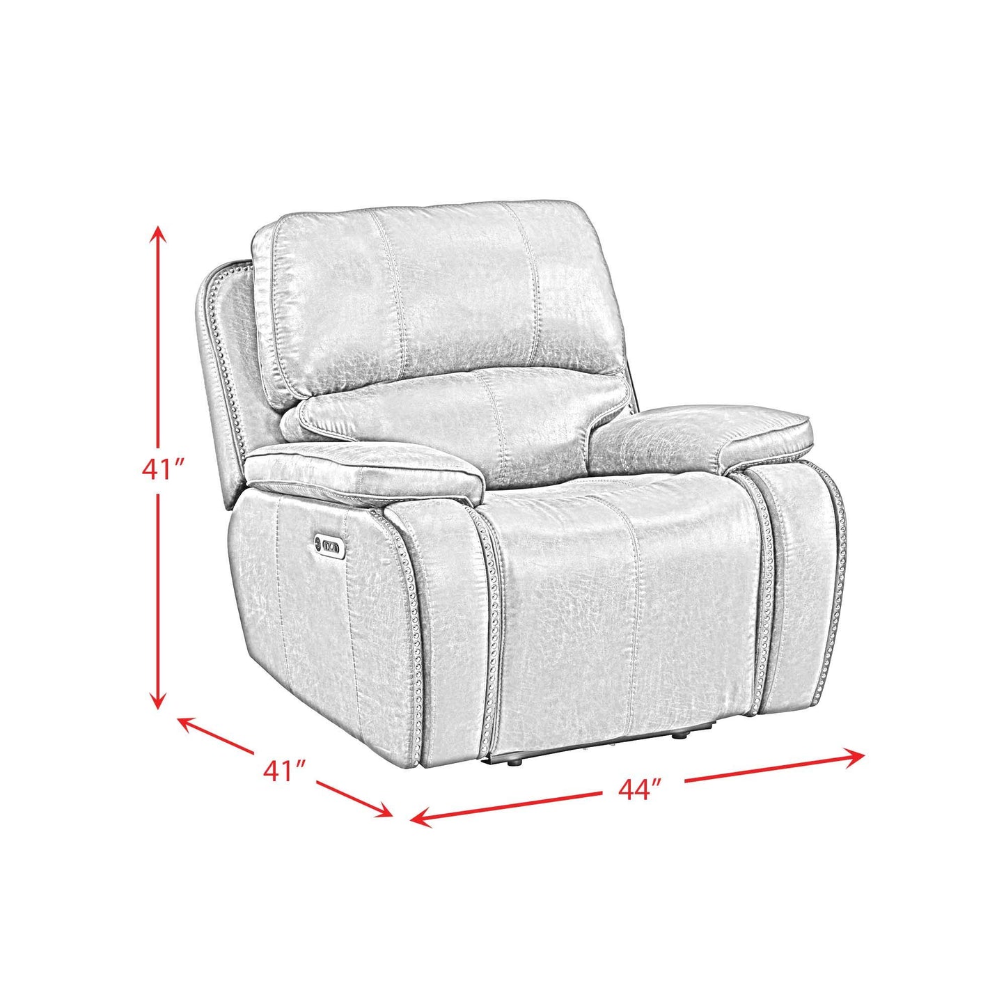 Atlantis - Power Motion Recliner With Power Head Recliner - Heritage Brown