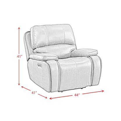 Atlantis - Power Motion Recliner With Power Head Recliner - Heritage Brown