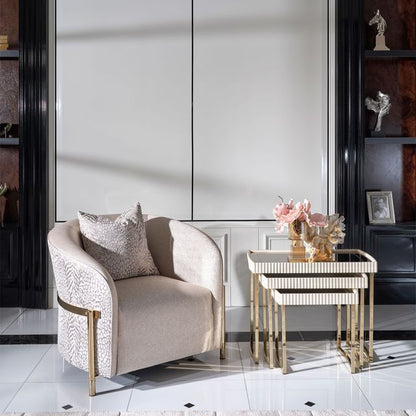 Lisbon - Accent Chair - Opal / Gold